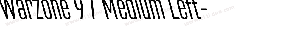 Warzone 97 Medium Left字体转换